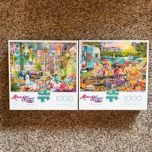 Aimee Stewart 1000-Piece Jigsaw Puzzle - Colorful Scenes (Set of 2)